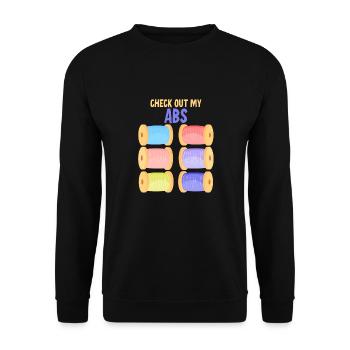 Check Out My Abs - 3D Printer - Unisex Sweatshirt - black - Front - Alina (178cm) & Michal (187cm)