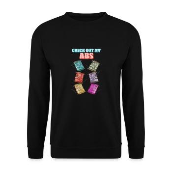 Check Out My Abs - 3D Printer - Unisex Sweatshirt - black - Front - Alina (178cm) & Michal (187cm)