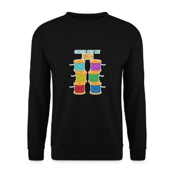 Check Out My Abs - 3D Printer - Unisex Sweatshirt - black - Front - Alina (178cm) & Michal (187cm)