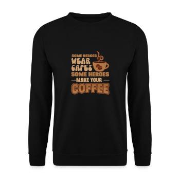 Certains héros portent des capes, d’autres cuisinent - Sweat-shirt Unisexe - noir - Devant - Alina (178cm) & Michal (187cm)