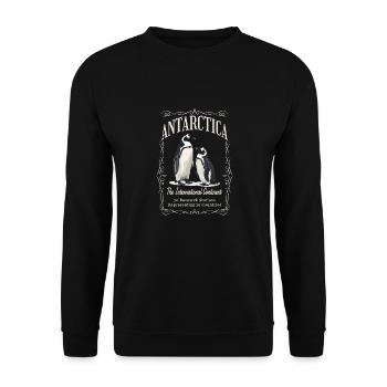 Antarctica - The International Continent - Unisex Sweatshirt - black - Front - Alina (178cm) & Michal (187cm)
