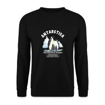 Antarctica - The International Continent - Unisex Sweatshirt - black - Front - Alina (178cm) & Michal (187cm)