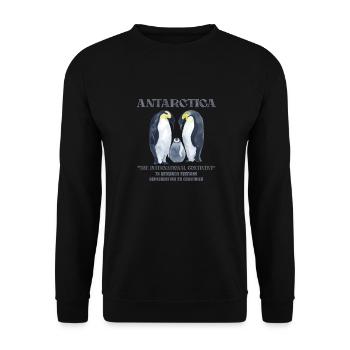 Antarctica - The International Continent - Unisex Sweatshirt - black - Front - Alina (178cm) & Michal (187cm)