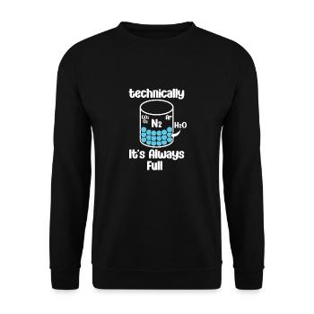 Technically, it's always crowded - - Unisex Sweatshirt - black - Front - Alina (178cm) & Michal (187cm)