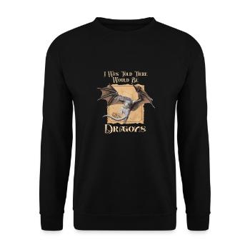 I was told that there would be dragons - Unisex Sweatshirt - black - Front - Alina (178cm) & Michal (187cm)
