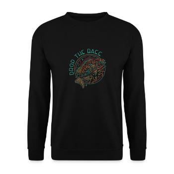 Drop The Bass Dynamic Angler Motif - Unisex Sweatshirt - black - Front - Alina (178cm) & Michal (187cm)
