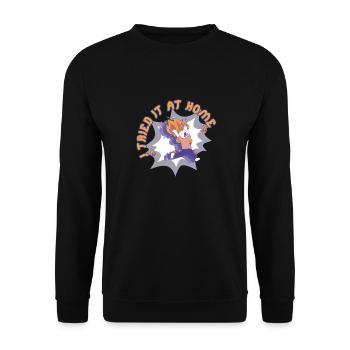 I Tried It At Home Skelett Fahrradunfall - Unisex Pullover - Schwarz - Vorne - Alina (178cm) & Michal (187cm)