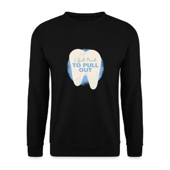Fée des dents humoristique sort Art - Sweat-shirt Unisexe - noir - Devant - Alina (178cm) & Michal (187cm)