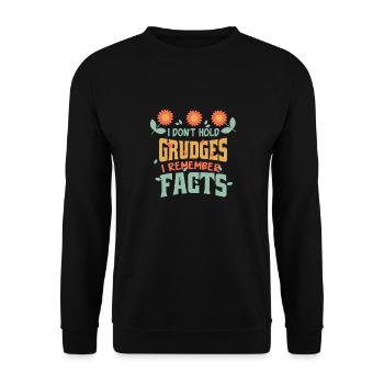 Je n’ai pas de rancune, je me souviens des faits - Sweat-shirt Unisexe - noir - Devant - Alina (178cm) & Michal (187cm)