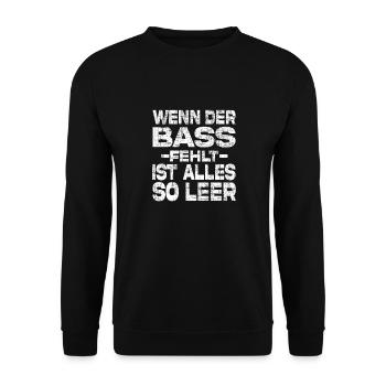 Si la basse manque, tout est si vide - - Sweat-shirt Unisexe - noir - Devant - Alina (178cm) & Michal (187cm)