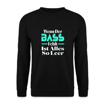 Si la basse manque, tout est si vide - - Sweat-shirt Unisexe - noir - Devant - Alina (178cm) & Michal (187cm)