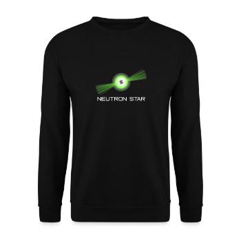 Neutrons Star Science Universe - Unisex Sweatshirt - black - Front - Alina (178cm) & Michal (187cm)