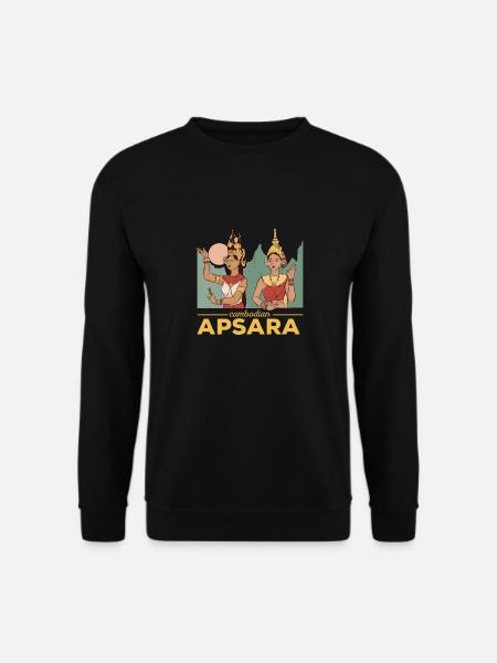 Kambodscha Apsara Tanz Kultur Traditionell - Unisex Pullover - Schwarz