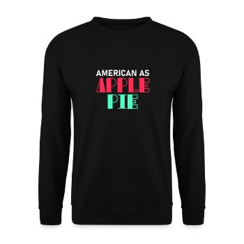 Graphique américain en tant que tarte aux pommes en rouge et vert - Sweat-shirt Unisexe - noir - Devant - Alina (178cm) & Michal (187cm)