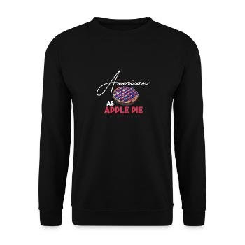 Graphique américain en tant que tarte aux pommes en rouge et vert - Sweat-shirt Unisexe - noir - Devant - Alina (178cm) & Michal (187cm)