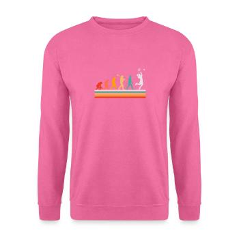 Développement de l’évolution du joueur de badminton - Sweat-shirt Unisexe - rose - Devant