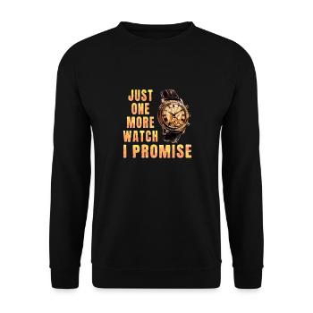 Just One More Watch I Promise – für - Unisex Pullover - Schwarz - Vorne - Alina (178cm) & Michal (187cm)