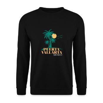 Puerta Vallarta, Mexique, Plage du coucher du soleil - Sweat-shirt Unisexe - noir - Devant - Alina (178cm) & Michal (187cm)