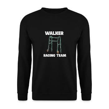 Walker Racing Team - Lustiger Rollator - Unisex Pullover - Schwarz - Vorne - Alina (178cm) & Michal (187cm)