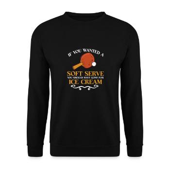 Wenn Du Ein Soft Serve Wolltest, Hättest Du Eis - Unisex Pullover - Schwarz - Vorne - Alina (178cm) & Michal (187cm)
