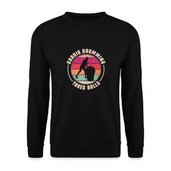 Le tambour cardio prend des balles – Motivation pour la forme physique - Sweat-shirt Unisexe - noir - Devant - Alina (178cm) & Michal (187cm)