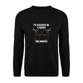 Je préfère faire du cardio - Sweat-shirt Unisexe - noir - Devant - Alina (178cm) & Michal (187cm)