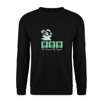 Boo The Element of Surprise Chemistry Ghosts - Unisex Sweatshirt - black - Front - Alina (178cm) & Michal (187cm)