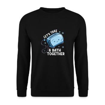 Prenons un bain ensemble Grille-pain sucré avec - Sweat-shirt Unisexe - noir - Devant - Alina (178cm) & Michal (187cm)