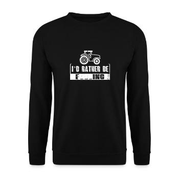 Je préfère conduire un tracteur - Sweat-shirt Unisexe - noir - Devant - Alina (178cm) & Michal (187cm)
