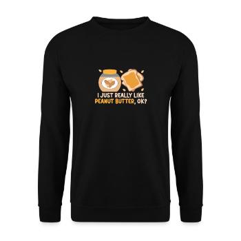 J’aime juste le beurre de cacahuète, d’accord ? Humoristique - Sweat-shirt Unisexe - noir - Devant - Alina (178cm) & Michal (187cm)