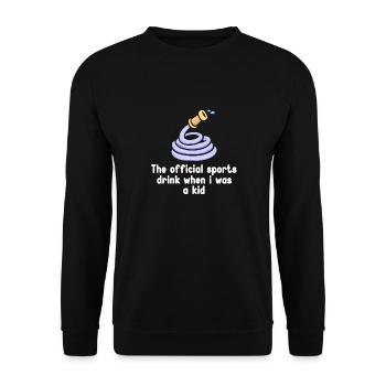 Der Offizielle Sportdrink Meiner Kindheit – - Unisex Pullover - Schwarz - Vorne - Alina (178cm) & Michal (187cm)
