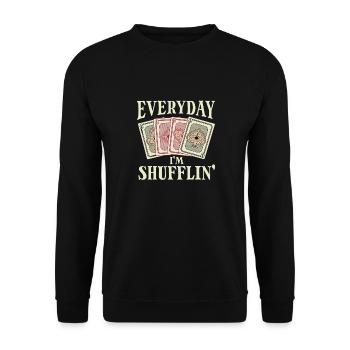 Cartes de tous les jours Shuffle Poker As Humour - Sweat-shirt Unisexe - noir - Devant - Alina (178cm) & Michal (187cm)