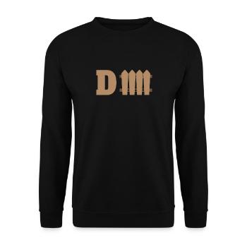 Wooden picket fence initial D for do-it-yourselfers and - Unisex Sweatshirt - black - Front - Alina (178cm) & Michal (187cm)