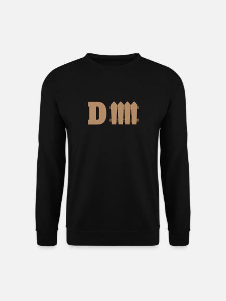 Holzlattenzaun Initiale D für Heimwerker und - Unisex Pullover - Schwarz
