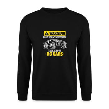 Achtung Könnte Spontan Über RC Autos Reden - Unisex Pullover - Schwarz - Vorne - Alina (178cm) & Michal (187cm)