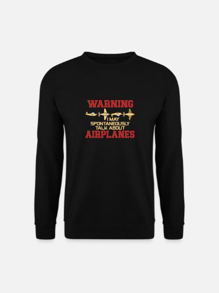 Attention : je parle d’avions sur un coup de tête - Sweat-shirt Unisexe - noir