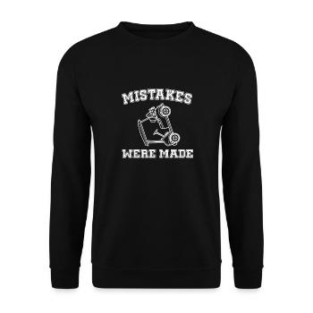 Mistakes Were Made Fun Car Humor Graphic - Unisex Sweatshirt - black - Front - Alina (178cm) & Michal (187cm)