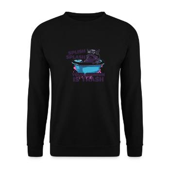 Splish Splash Raccoon Fun - Opinion Is Garbage - Unisex Sweatshirt - black - Front - Alina (178cm) & Michal (187cm)