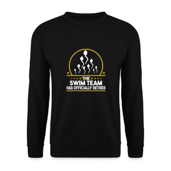 L'équipe de natation a officiellement pris sa retraite - Humour - Sweat-shirt Unisexe - noir - Devant - Alina (178cm) & Michal (187cm)