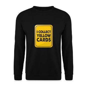 Je collectionne les cartons jaunes Football humoristique - Sweat-shirt Unisexe - noir - Devant - Alina (178cm) & Michal (187cm)
