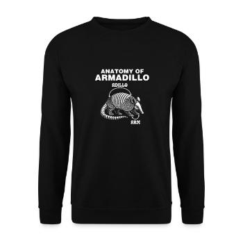 Anatomy of the Armadillo Humorous Animal Knowledge - Unisex Sweatshirt - black - Front - Alina (178cm) & Michal (187cm)