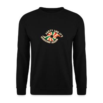 Party Like It's Hurricane Season Colorful Whirlwind - Unisex Sweatshirt - black - Front - Alina (178cm) & Michal (187cm)
