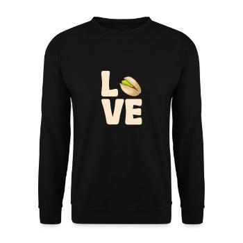 Amour pour les amateurs de pistaches Fans de snack aux noix - Sweat-shirt Unisexe - noir - Devant - Alina (178cm) & Michal (187cm)