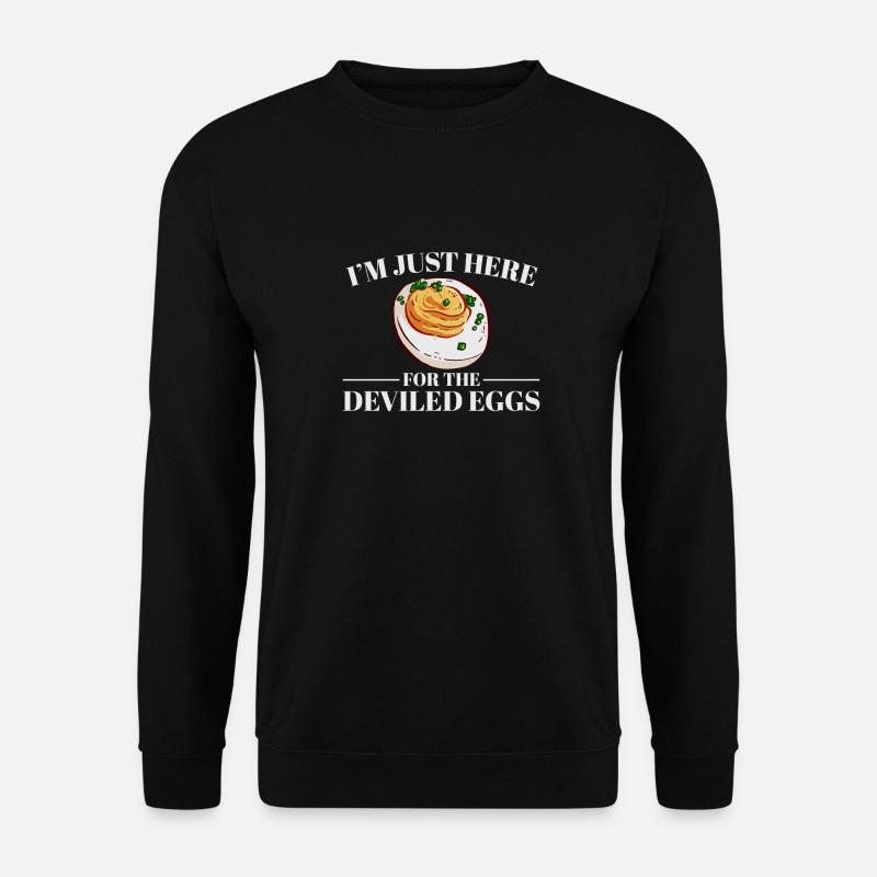 Ich Bin Nur Wegen Der Russischen Eier Hier - Unisex Pullover - Schwarz