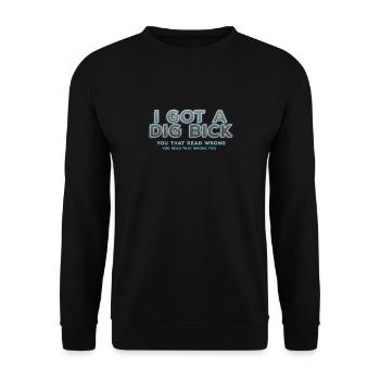 Vous avez mal lu le jeu de mots amusant - Sweat-shirt Unisexe - noir - Devant - Alina (178cm) & Michal (187cm)