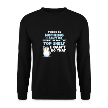 Es Gibt Nichts, Was Ich Nicht Kann, Außer Das - Unisex Pullover - Schwarz - Vorne - Alina (178cm) & Michal (187cm)