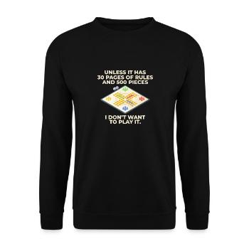 Board games for demanding strategists at 30 - Unisex Sweatshirt - black - Front - Alina (178cm) & Michal (187cm)