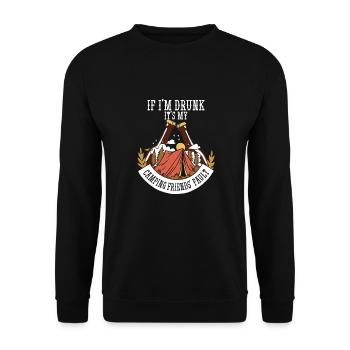 If I'm drunk, it's my fault - Unisex Sweatshirt - black - Front - Alina (178cm) & Michal (187cm)
