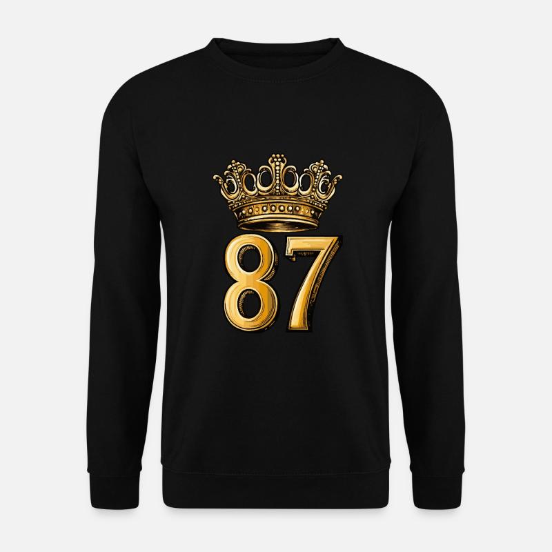 87 Number Krone - Unisex Sweatshirt - black