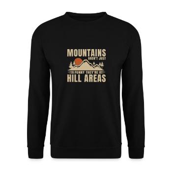 Berge Sind Nicht Nur Lustig, Sie Sind - Unisex Pullover - Schwarz - Vorne - Alina (178cm) & Michal (187cm)